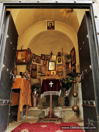 Inside the small chapel